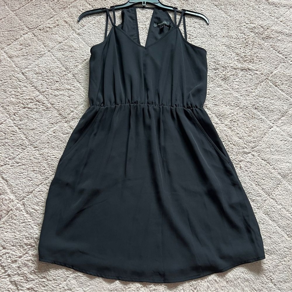 Banana Republic Black Halter Mini Dress Preppy Minimalist Party Homecoming Sz 0